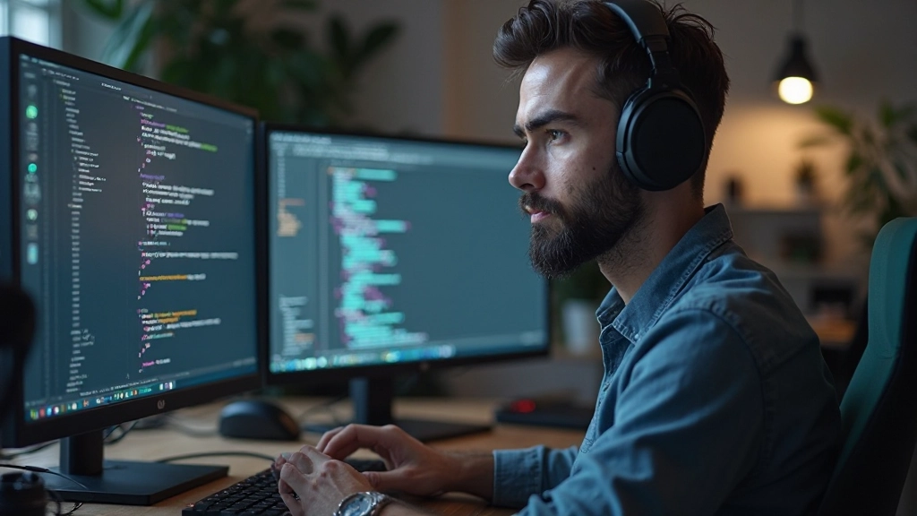 Entwickler arbeitet an CSS-Animationen und Übergängen