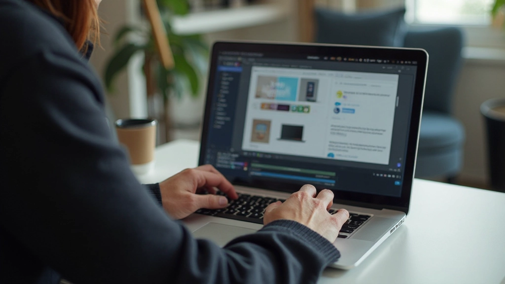 Webdesigner arbeitet an responsive Layout